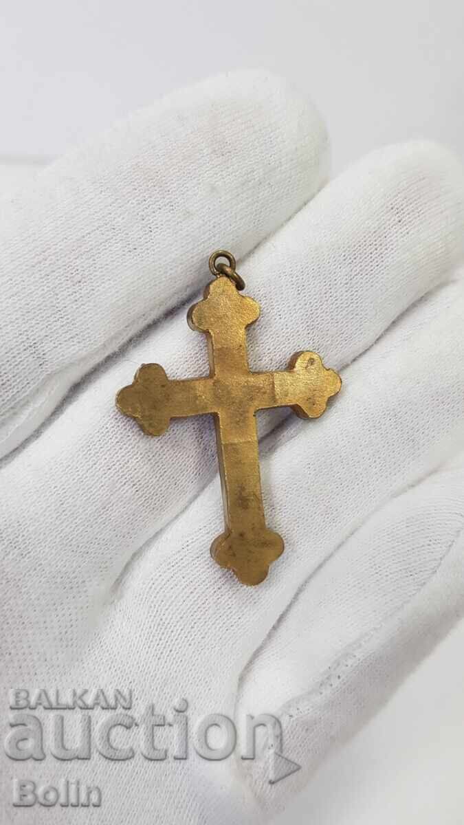 Κορυφαίος συλλεκτικός σταυρός με μωσαϊκό Ιταλία - Βενετία τέλη του 19ου αιώνα - 6