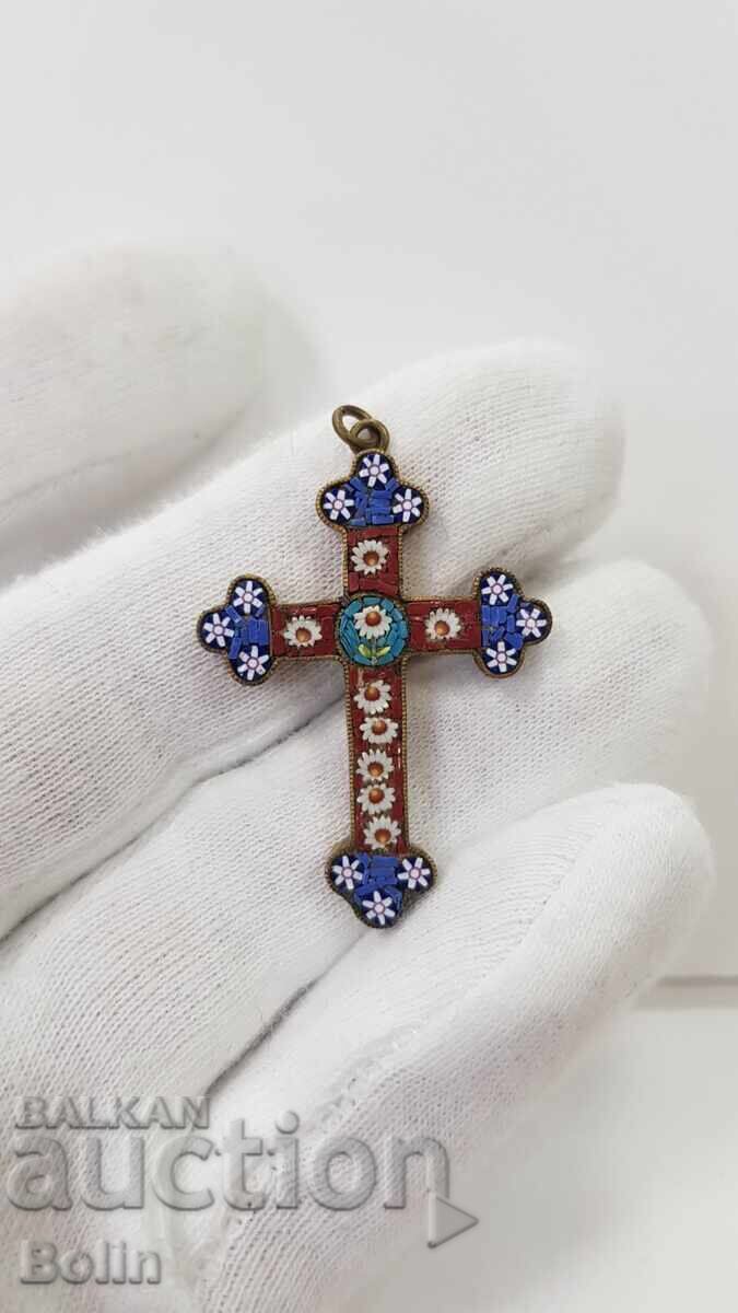 Cruce de colecție de top cu mozaic Italia - Veneția, sfârșitul secolului al XIX-lea - 7
