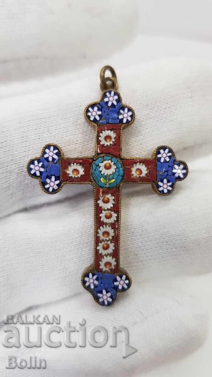 Cruce de colecție de top cu mozaic Italia - Veneția, sfârșitul secolului al XIX-lea