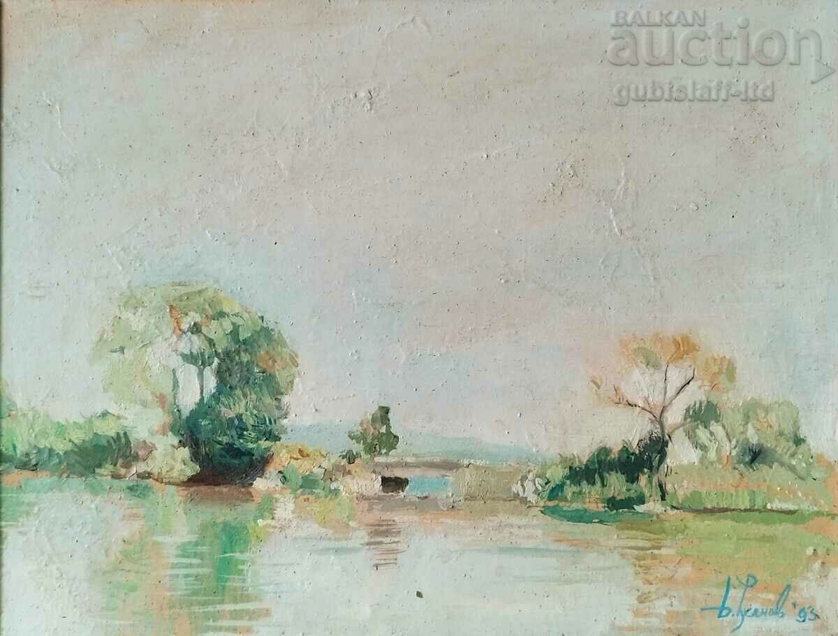 Painting, landscape, 1993, art. B. Rusenov (1946-2015) with price 310.00 BGN | € 158.50 Painting, landscape, 1993, art. B. Rusenov (1946-2015) with price 310.00 BGN | € 158.50