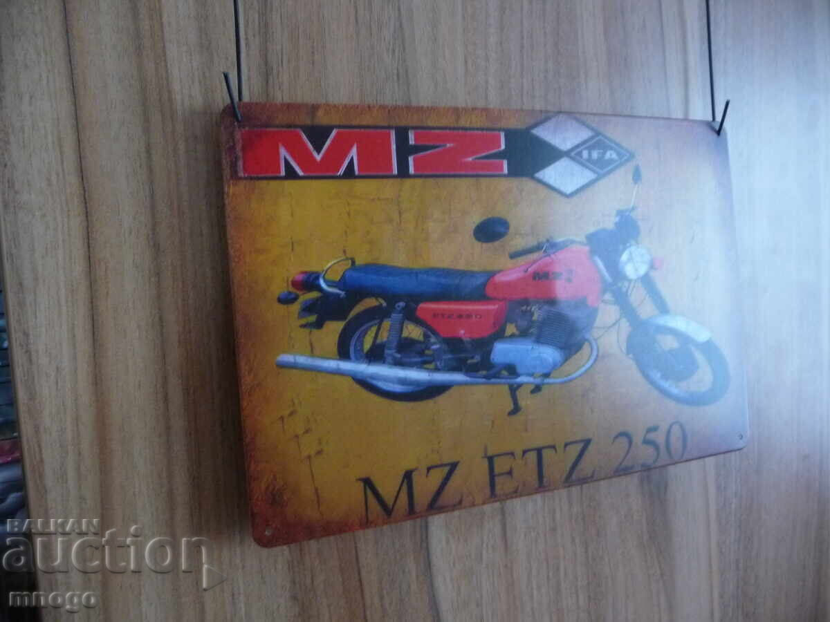 MZ metal sign motorcycle IFA classic German social with price 22.00 BGN | € 11.25