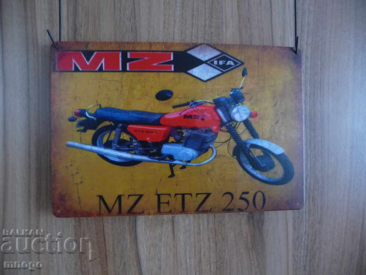 MZ metal sign motorcycle IFA classic German social
