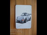 Placă metalică Porsche mașină sportivă mașină rapidă spoiler