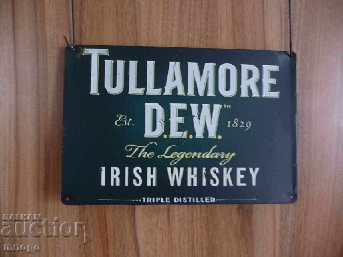Tullamore Dew метална табела ирландско уиски рекламна алкохо