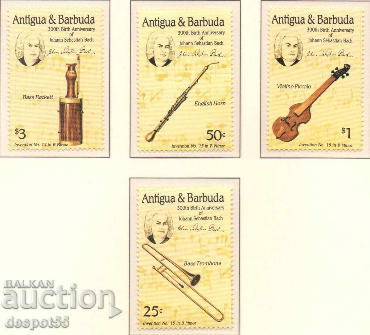 1985 Αντίγκουα και Μπαρμπούντα. 300 γρ. από τη γέννηση του Γ. Σ. Μπαχ