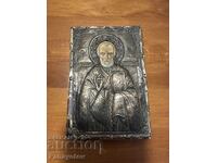 HOME ICON ST. NICHOLAS SILVER CONSTANTINOPLE 19TH CENTURY