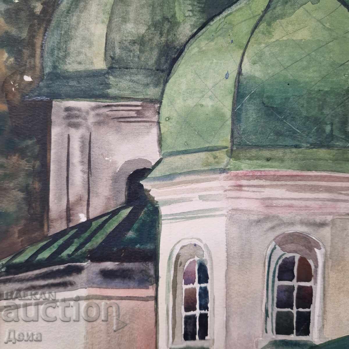 Майсторски акварел от 80те. - 5