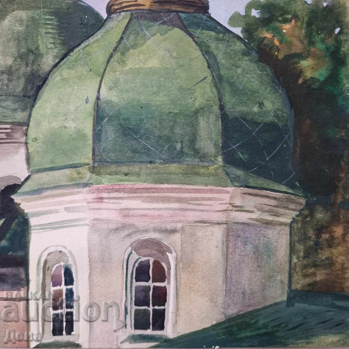 Майсторски акварел от 80те. - 6