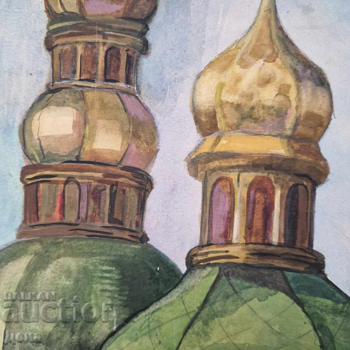 Майсторски акварел от 80те. - 7