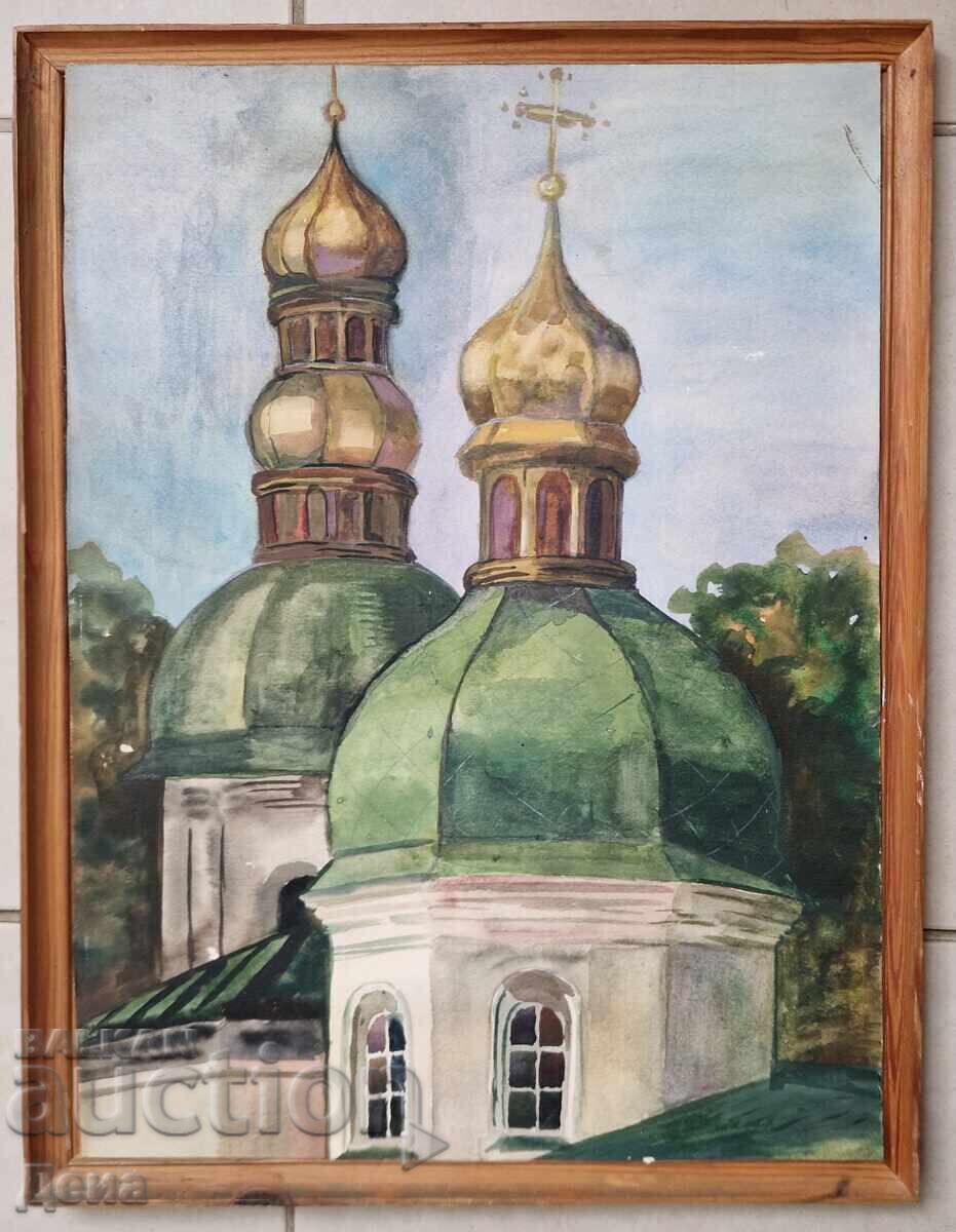 Майсторски акварел от 80те.