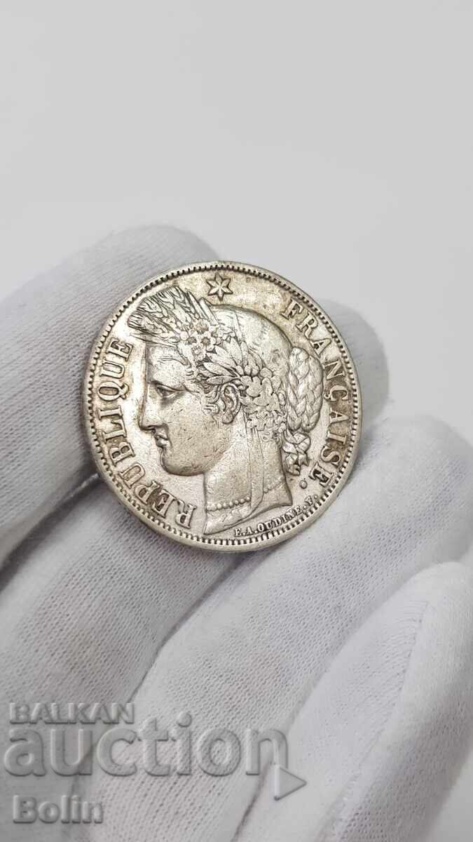 Monedă rară de argint 5 franci 1870 Ceres Franța cu preț 170.00 BGN | € 86.92 Monedă rară de argint 5 franci 1870 Ceres Franța cu preț 170.00 BGN | € 86.92