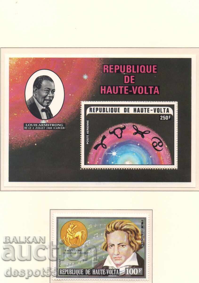 1973. Παναμάς. Προσωπικότητες και τα ζώδιά τους + Μπλοκ