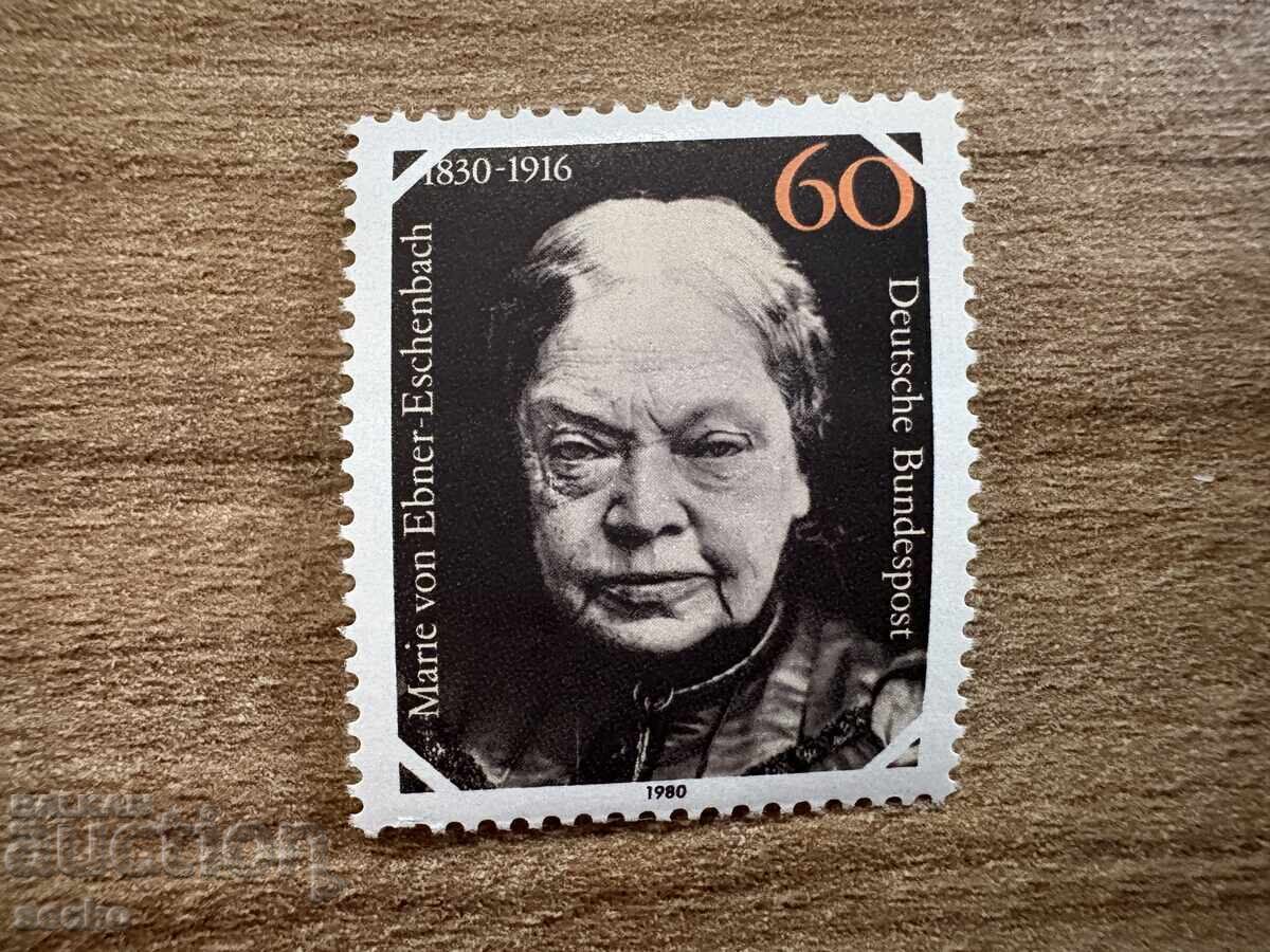 FRΓ/ΓΔΡ - 150 γρ. από τη γέννηση της Marie von Ebner..(1980) MNH