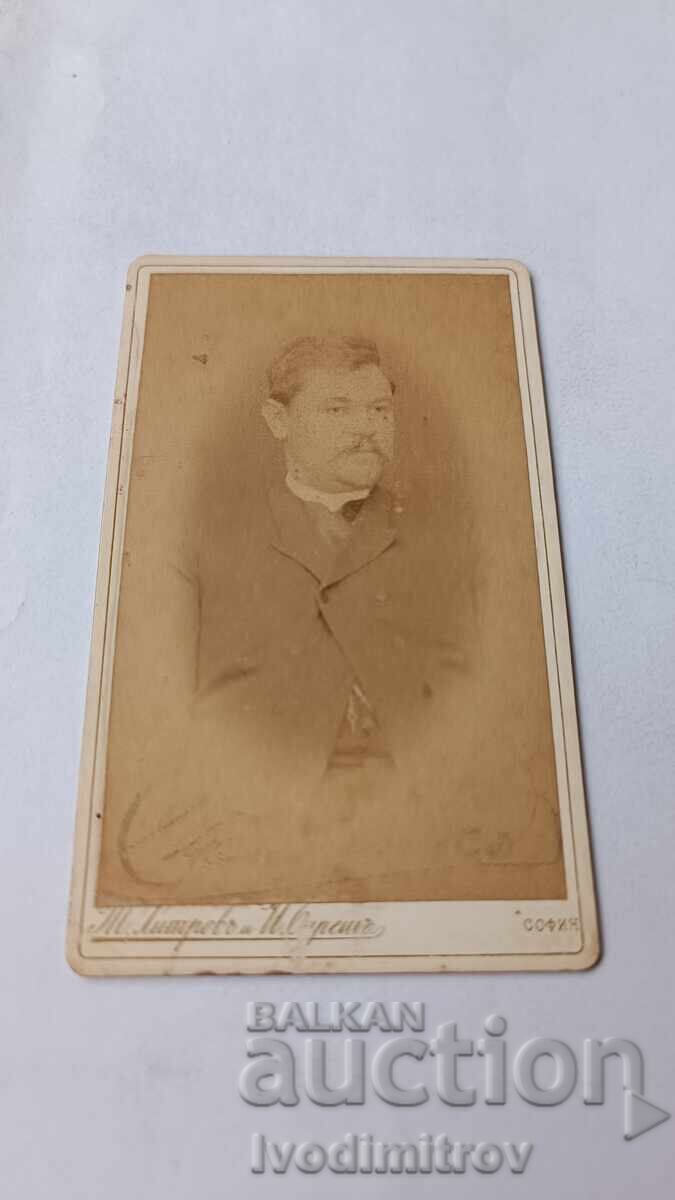 Φωτογραφία Άνδρας με μουστάκια Βράτσα 1891 Καρτόνι Φωτογραφία Άνδρας με μουστάκια Βράτσα 1891 Καρτόνι