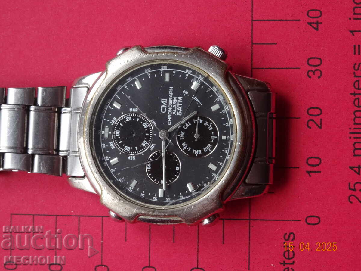 СТАР  КВАРЦОВ ЧАСОВНИК CMI ХРОНОГРАФ