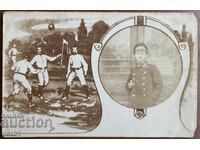 Fotografie de elev formată ca un cartonaș de fotbal