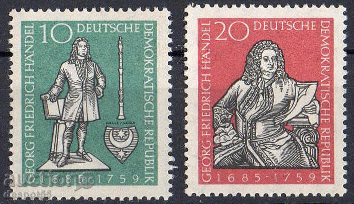 1959. Ανατολική Γερμανία. 200 γρ. από τον θάνατο του Γκέοργκ Φρίντριχ Χαίντελ 1959. Ανατολική Γερμανία. 200 γρ. από τον θάνατο του Γκέοργκ Φρίντριχ Χαίντελ