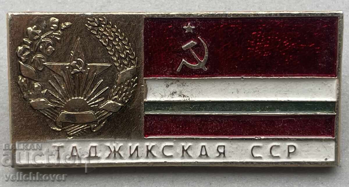 40783 СССР знак герб и флаг Тажикистан Таджикска ССР