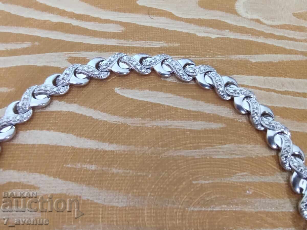 Παράδοση Ασημένιο βραχιόλι κόσμημα, με πέτρα: διαμάντι 16.04.2025 Παράδοση Ασημένιο βραχιόλι κόσμημα, με πέτρα: διαμάντι 16.04.2025