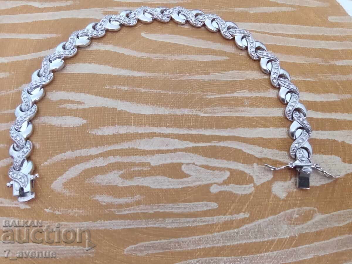 Ασημένιο βραχιόλι κόσμημα, με πέτρα: διαμάντι 16.04.2025 - 5 Ασημένιο βραχιόλι κόσμημα, με πέτρα: διαμάντι 16.04.2025 - 5