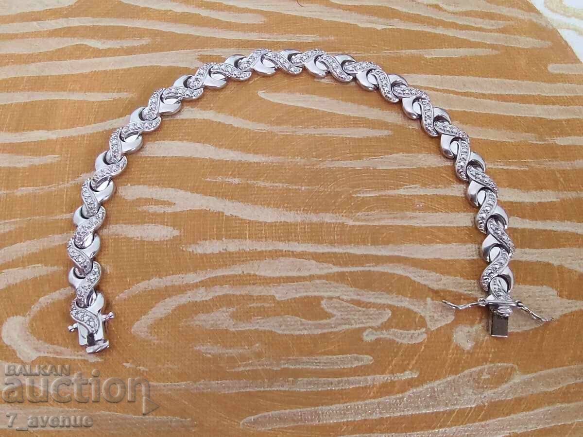 Ασημένιο βραχιόλι κόσμημα, με πέτρα: διαμάντι 16.04.2025 Ασημένιο βραχιόλι κόσμημα, με πέτρα: διαμάντι 16.04.2025