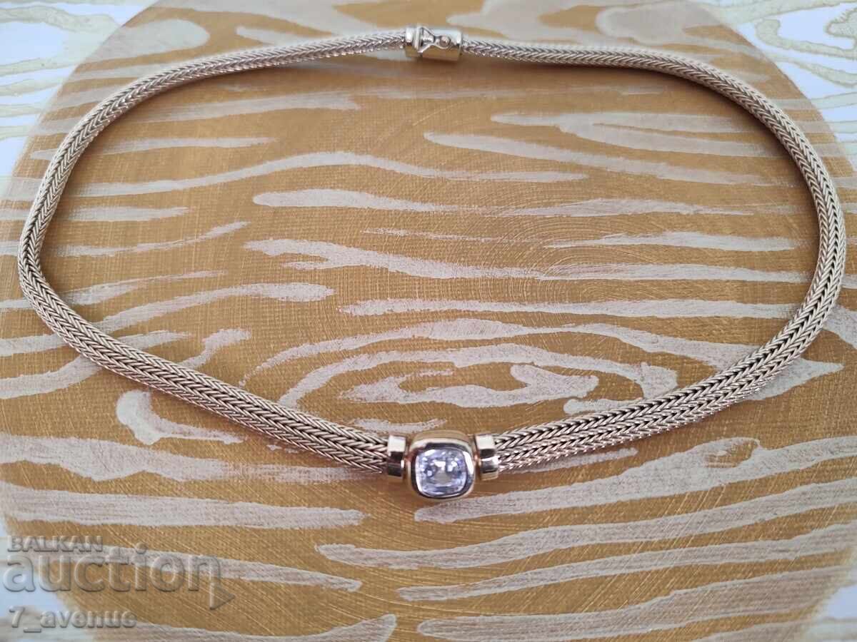 Κολιέ, περιδέραιο, πολύ σικ, ασήμι με επιχρύσωση 16.04.2025