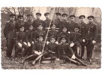 1950 Old Photo Soldiers Parade Uniform Creased D722