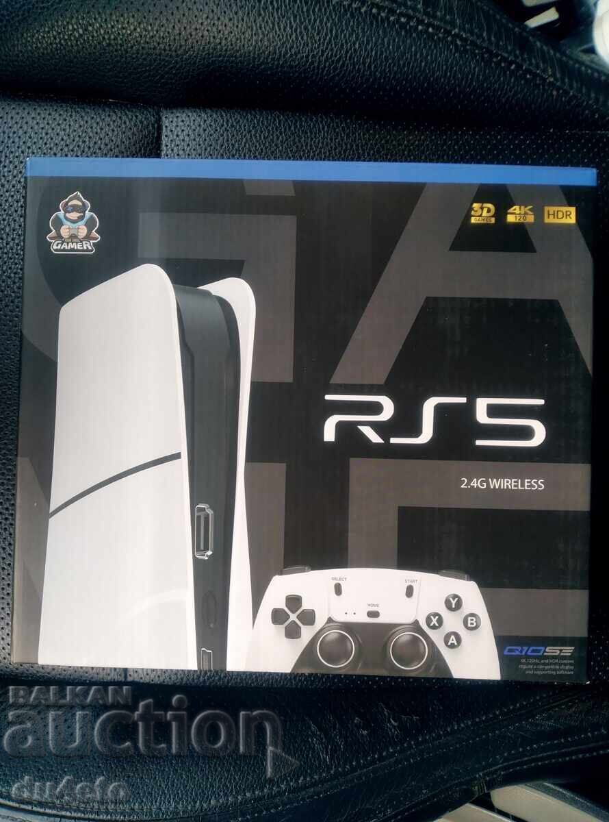 Consolă de jocuri TV RS5, peste 45.000 de jocuri, două joystick-uri wireless, 4