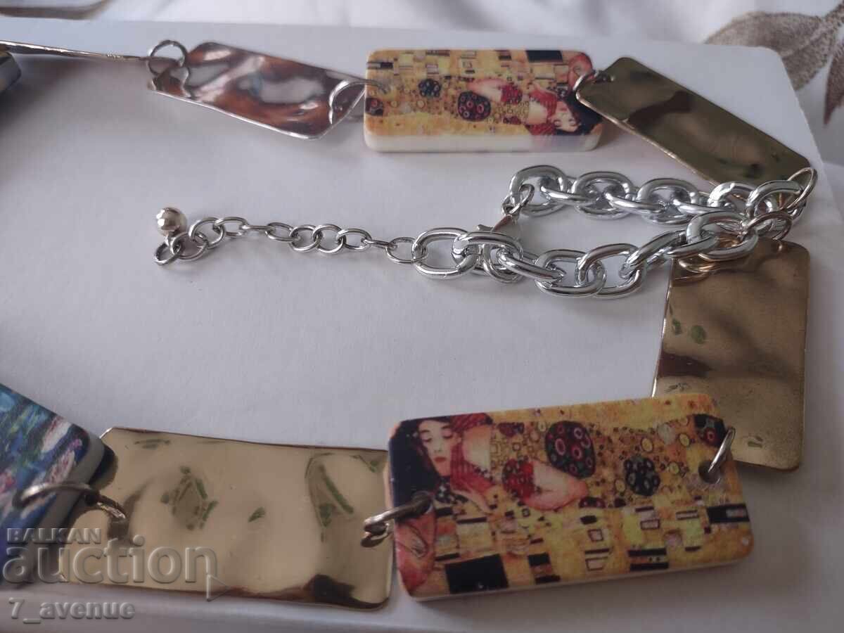 Necklace, motifs by Gustav Klimt, 04/18/2025 with price 49.00 BGN | € 25.05 Necklace, motifs by Gustav Klimt, 04/18/2025 with price 49.00 BGN | € 25.05