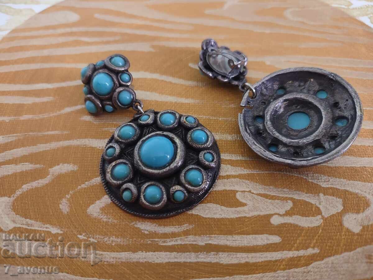 Auction  Earrings jewelry long, massive 17.04.2025