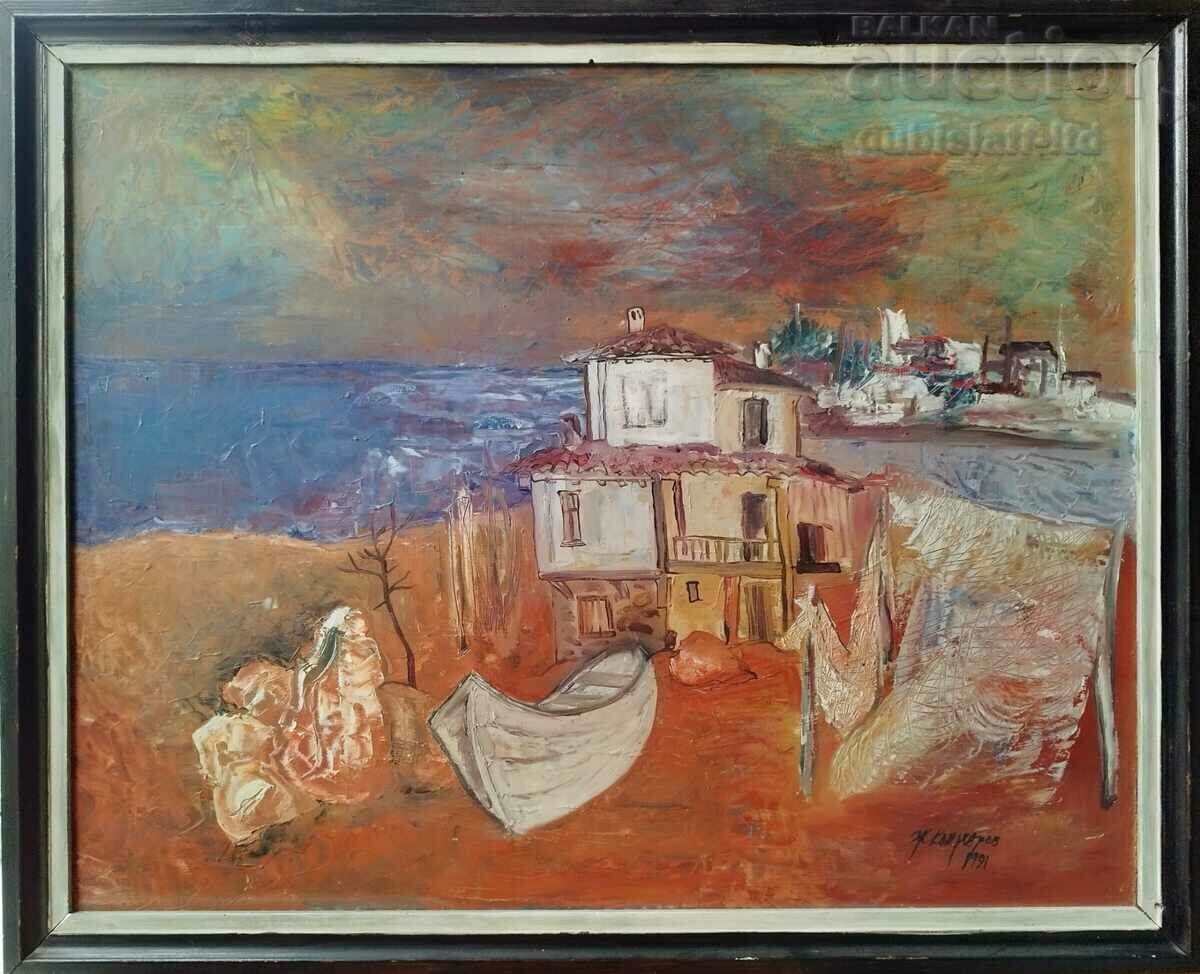 Picture "By the sea", art. Zh. Kozhuharov, 1991 Picture "By the sea", art. Zh. Kozhuharov, 1991