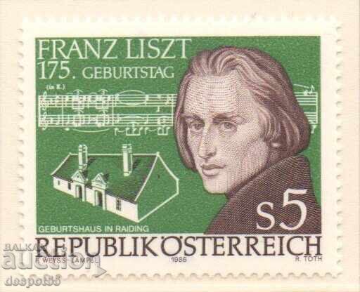 1986. Austria. 175 de ani de la nașterea lui Franz Liszt