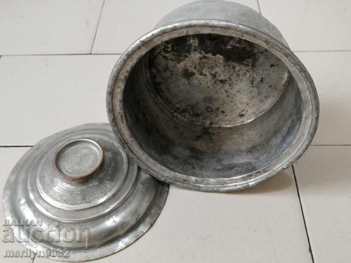 Tinned pot copper household vessel - 5