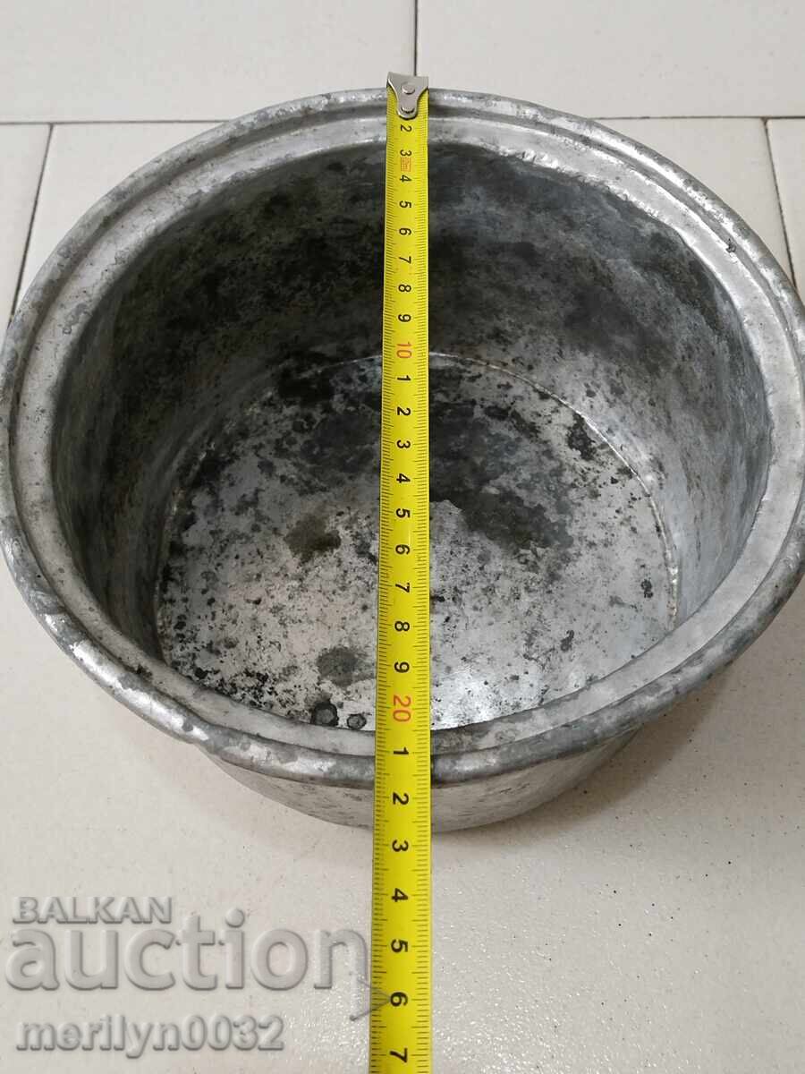 Tinned pot copper household vessel - 6