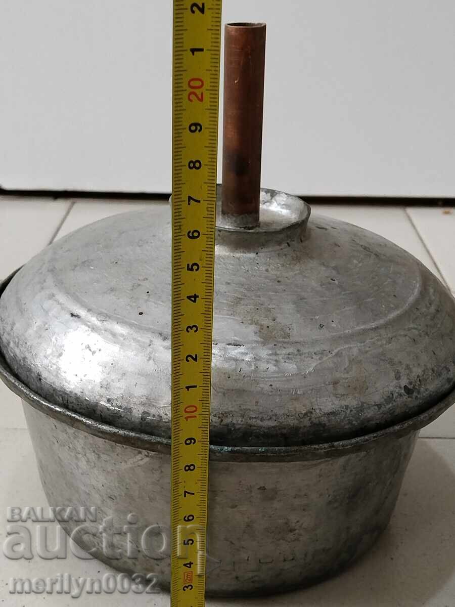 Tinned pot copper household vessel - 6 Tinned pot copper household vessel - 6