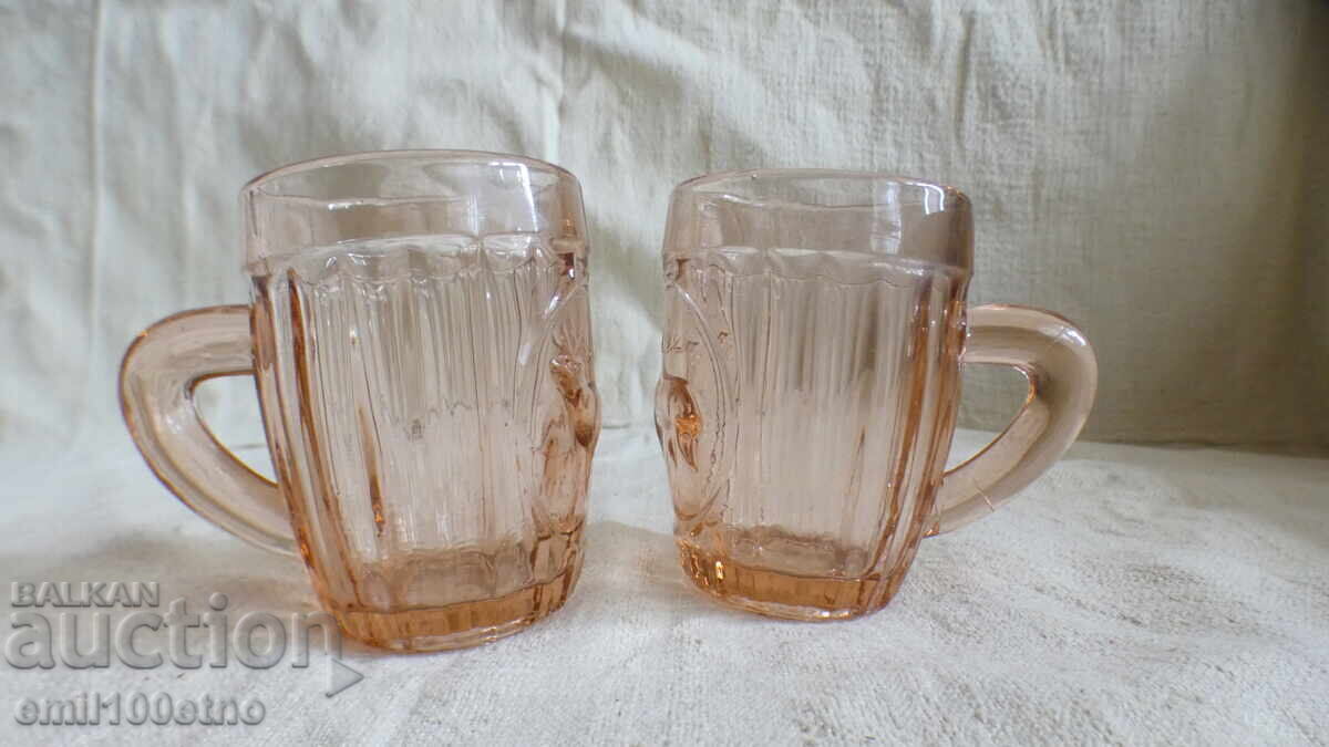 Ποτήρια από χοντρό χρωματιστό γυαλί με εικόνα Ελαφιού με τιμή 9.00 BGN | € 4.60