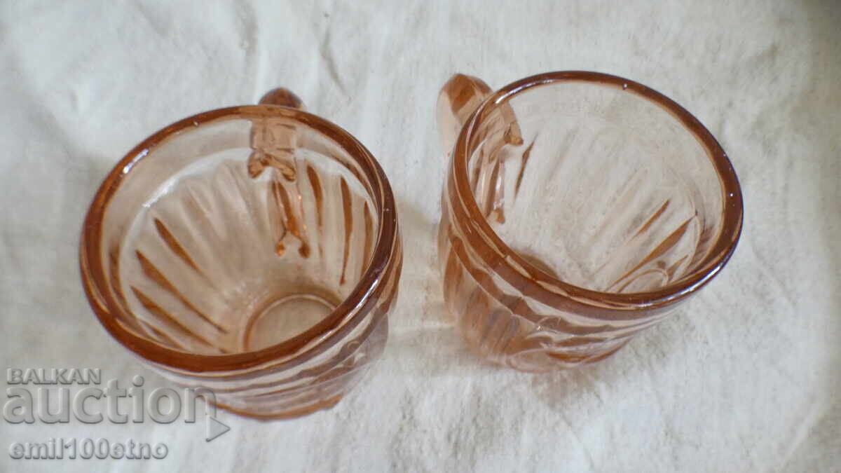 Παράδοση Ποτήρια από χοντρό χρωματιστό γυαλί με εικόνα Ελαφιού