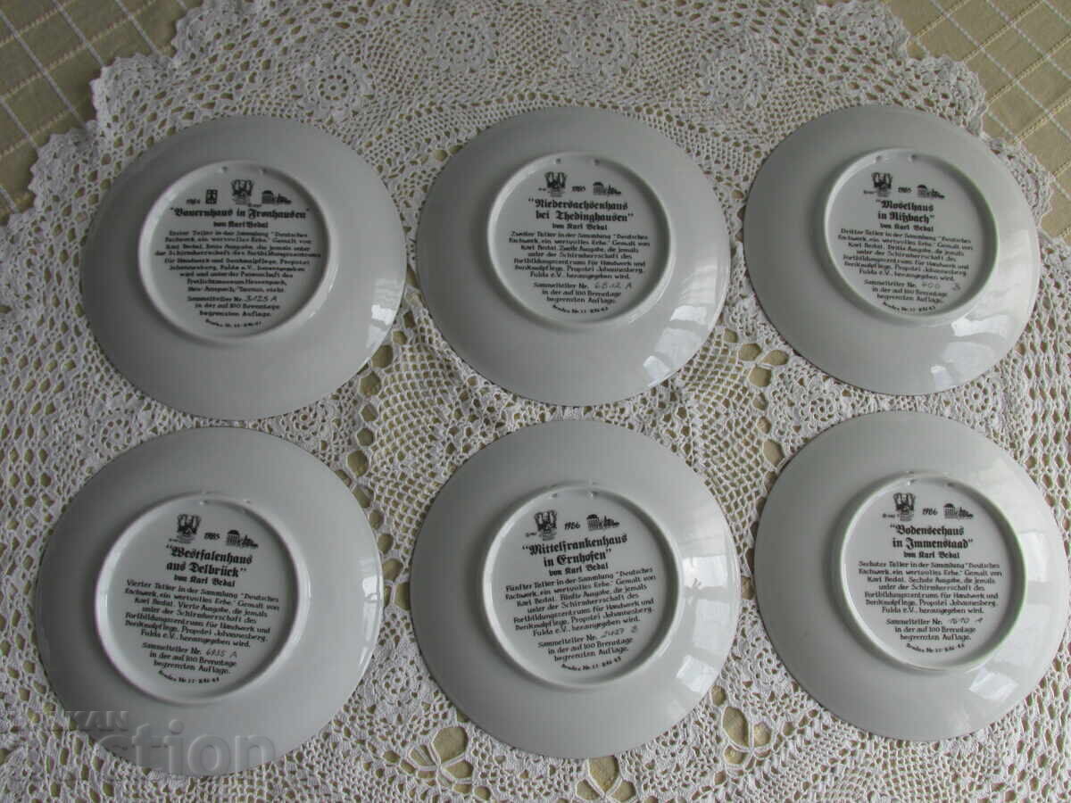 Farfurii din porțelan, colecție 6 buc cu preț 72.00 BGN | € 36.81