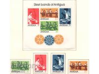 1974. Antigua. Steel Band - Caribbean Music + Block