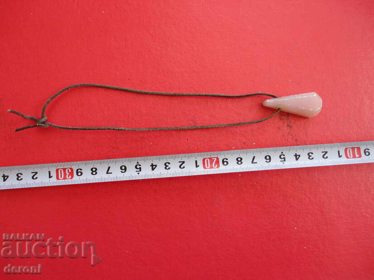 Colier guler piele și piatră naturală Colier guler piele și piatră naturală