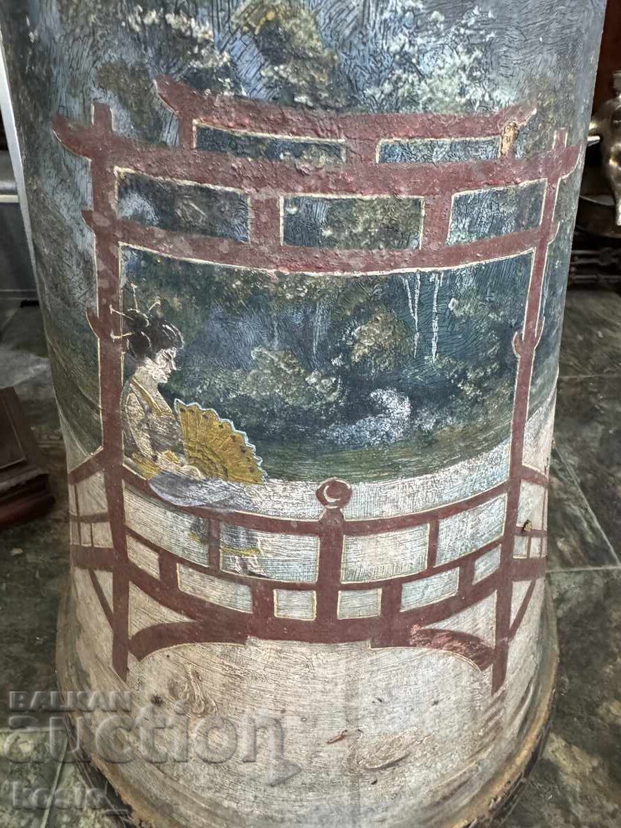 Παράδοση Παλαιό χειροποίητο κεραμικό έργο ζωγραφικής από τον Στέφαν Πέτροφŭ