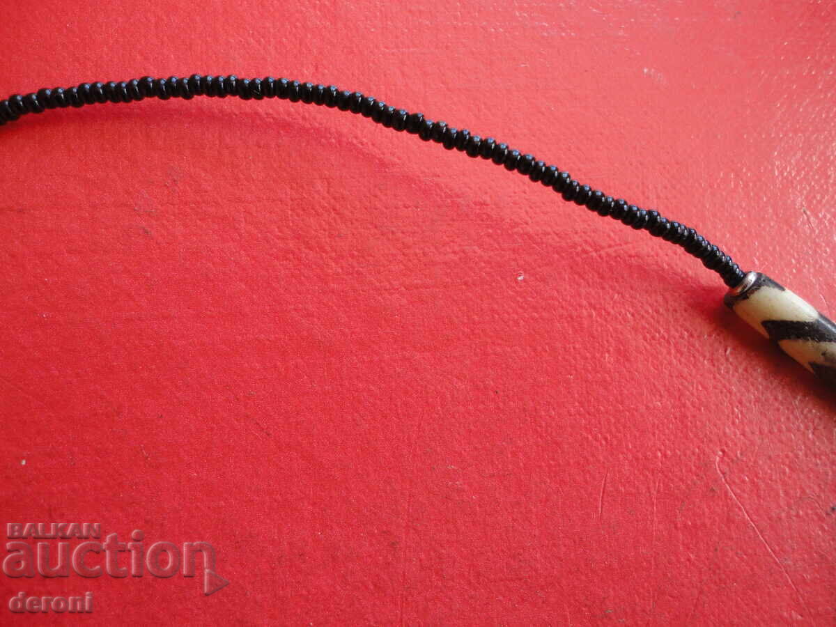 Колие гердан от рог и мъниста - 6