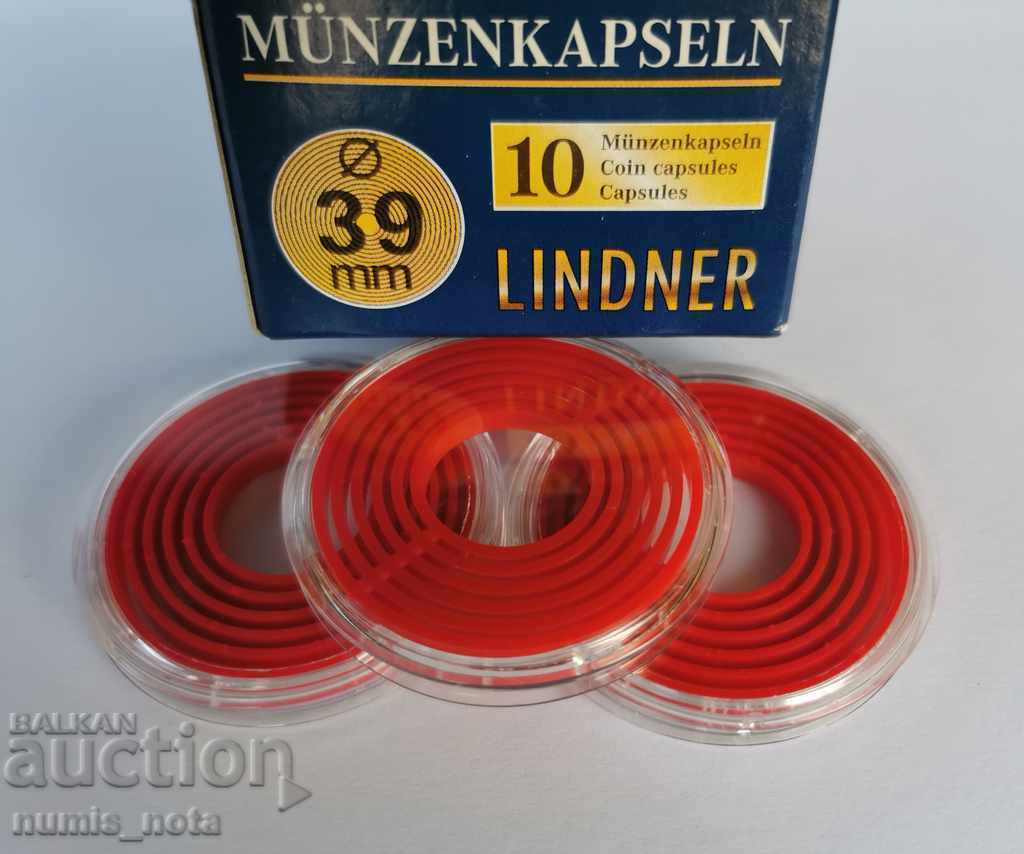 LINDNER coin capsules with a limiter from 16 to 39 mm. /c with price 11.80 BGN | € 6.03 LINDNER coin capsules with a limiter from 16 to 39 mm. /c with price 11.80 BGN | € 6.03