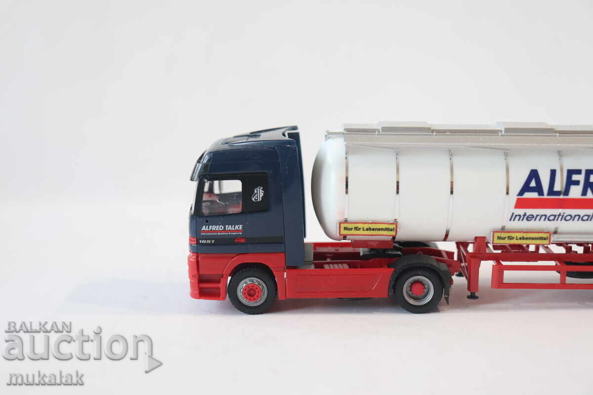HERPA H0 1/87 MERCEDES ACTROS  ЦИСТЕРНА МОДЕЛ КОЛИЧКА КАМИОН с цена 40.00 лв. | € 20.45