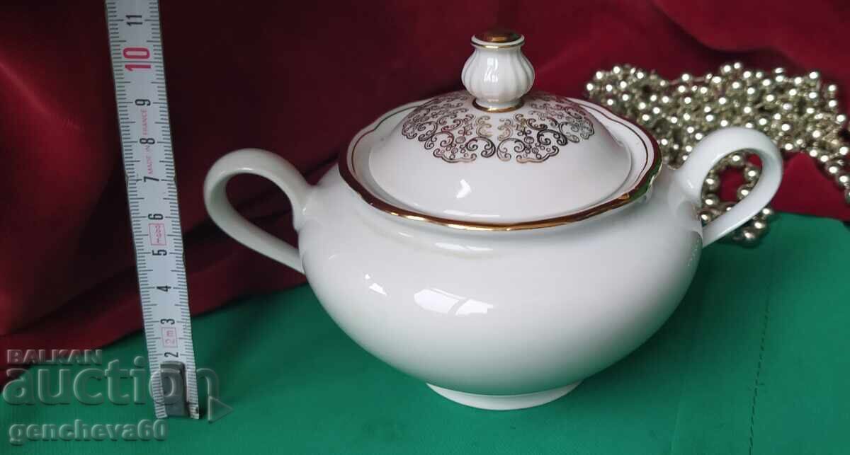 Ivory Sugar Bowl, Gold Decor, Porcelain Bavaria with price 21.00 BGN | € 10.74