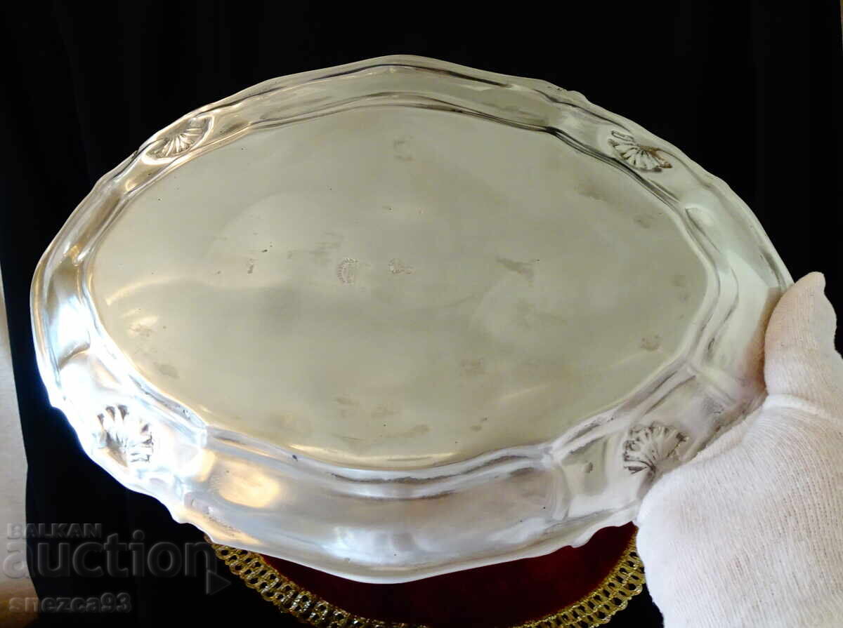 Οβάλ πλατό, φρουτιέρα από κασσίτερο Art Nouveau - 5 Οβάλ πλατό, φρουτιέρα από κασσίτερο Art Nouveau - 5