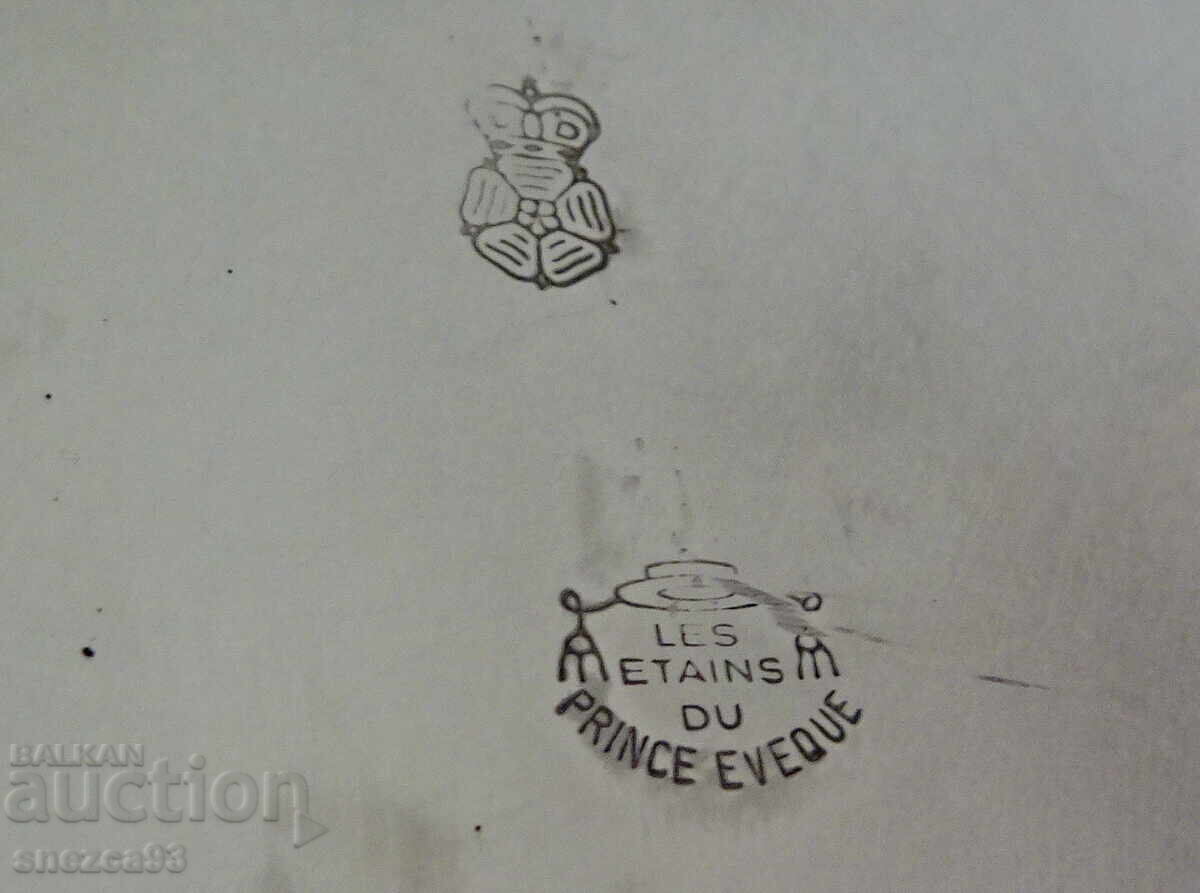 Οβάλ πλατό, φρουτιέρα από κασσίτερο Art Nouveau - 6 Οβάλ πλατό, φρουτιέρα από κασσίτερο Art Nouveau - 6