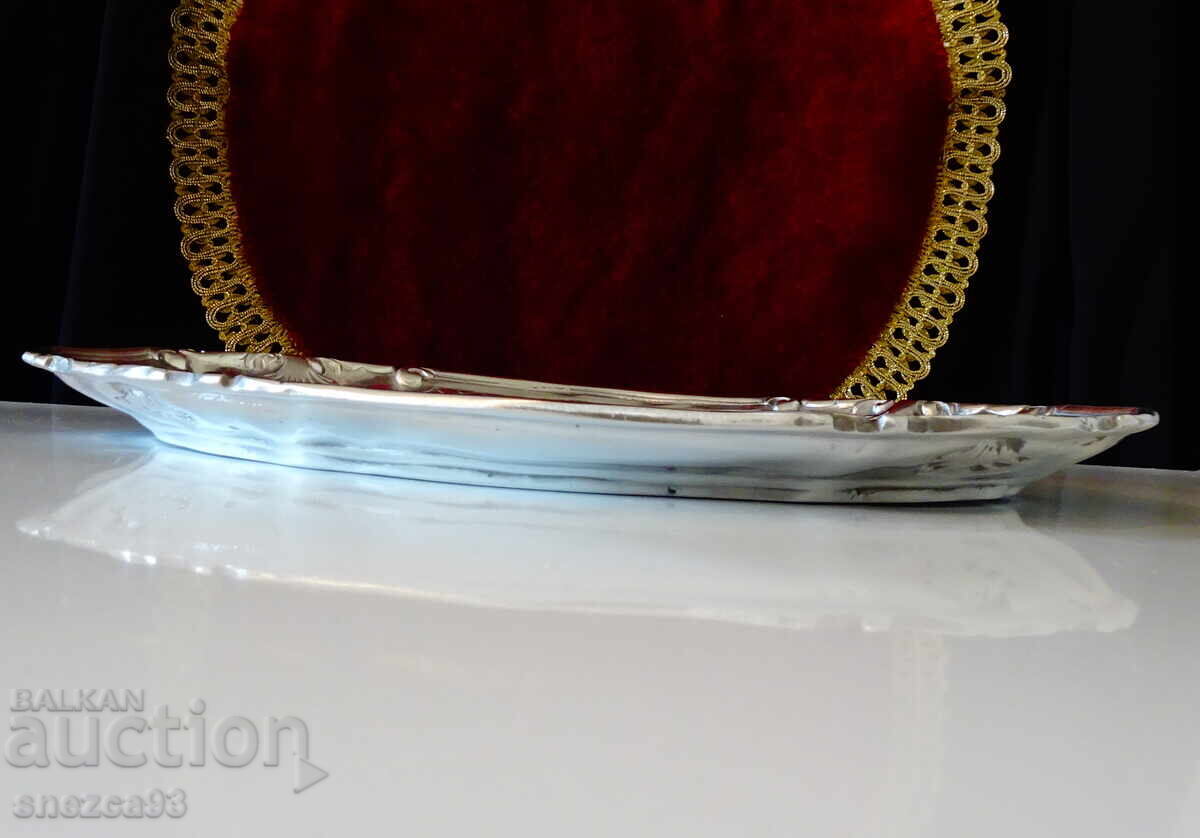 Οβάλ πλατό, φρουτιέρα από κασσίτερο Art Nouveau - 7 Οβάλ πλατό, φρουτιέρα από κασσίτερο Art Nouveau - 7