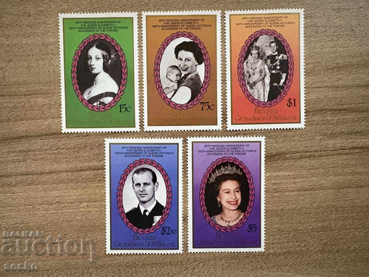 Bequia/Бекия - Годишнина от кралската сватба...(1987) MNH