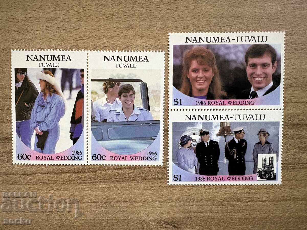 Нанумеа/Тувалу - Кралска сватба (1986) MNH